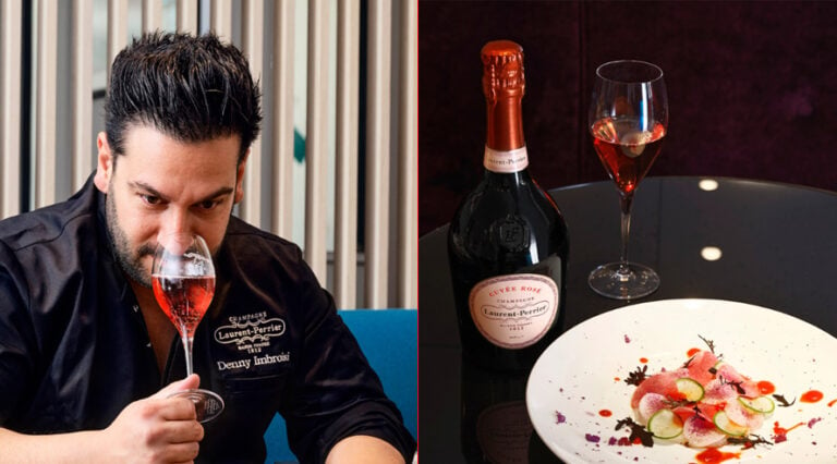 Accord parfait avec la Cuvée Rosé Laurent-Perrier par Denny Imbroisi - Champmarket