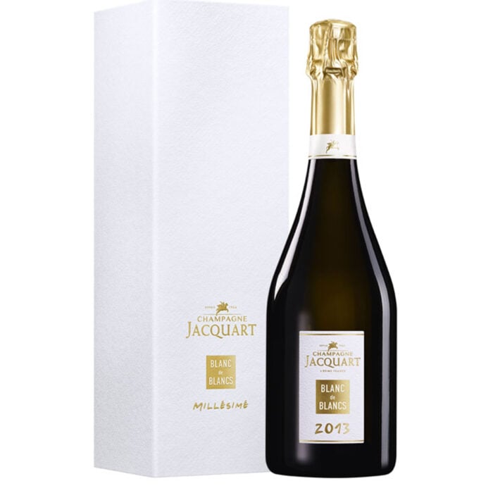 Champagne Jacquart Blanc de Blancs Millésime 2013 bouteille avec coffret - Champmarket