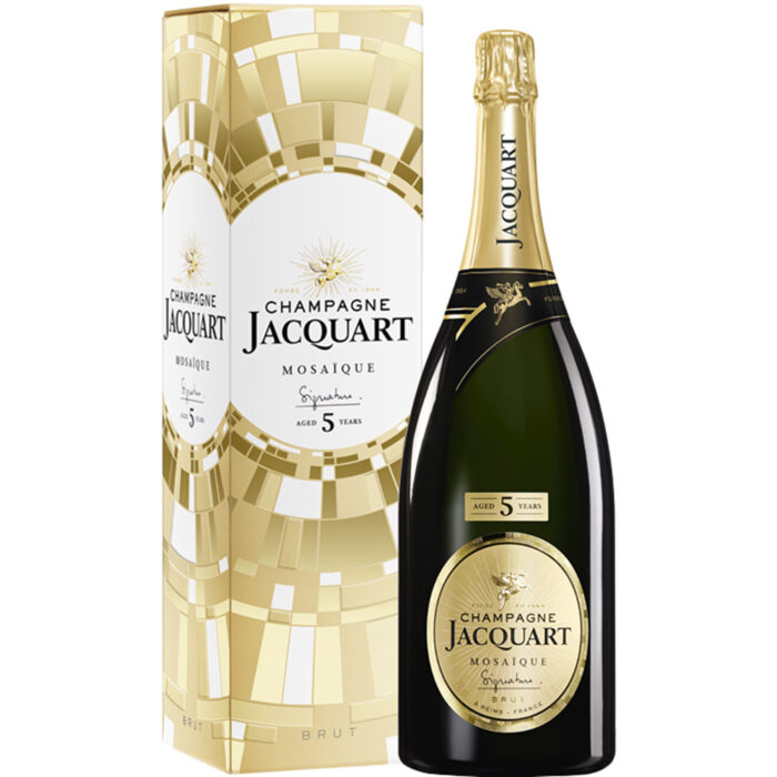Champagne Jacquart Mosaïque Signature 5 ans d'âge Magnum avec étui - Champmarket