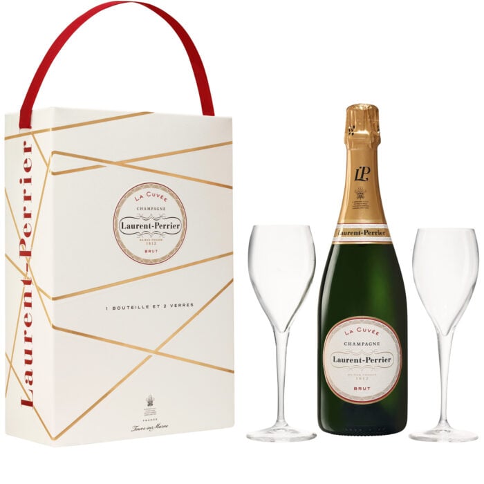 Champagne Laurent-Perrier La Cuvée Box 1 bottiglia e 2 bicchieri - Champmarket