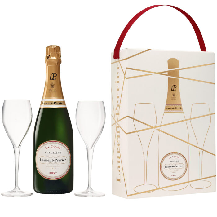 Champagne Laurent-Perrier La Cuvée Box 1 bottiglia e 2 bicchieri - Champmarket