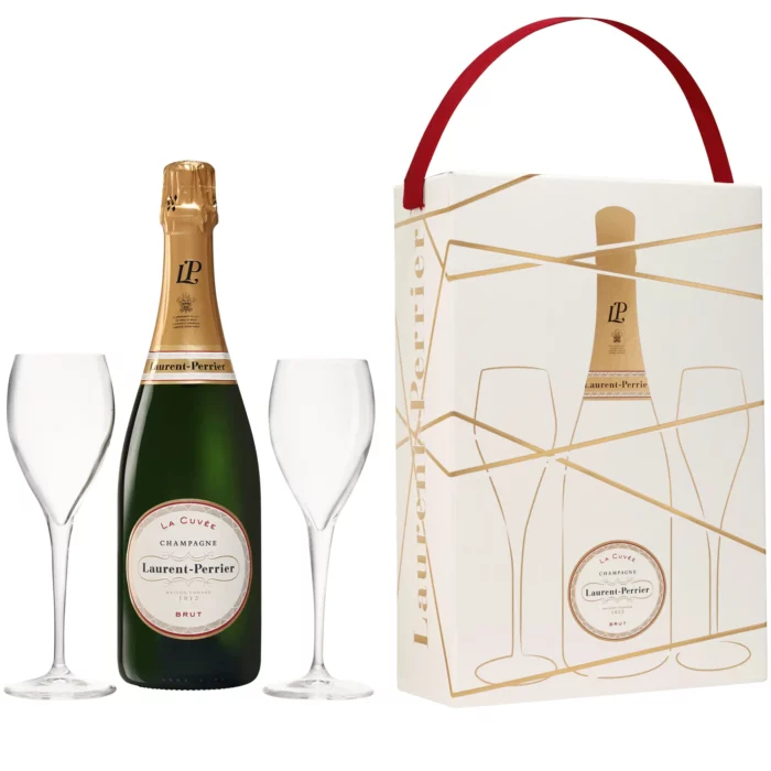 Champagne Laurent-Perrier La Cuvée Coffret 1 Bouteille et 2 verres - Champmarket