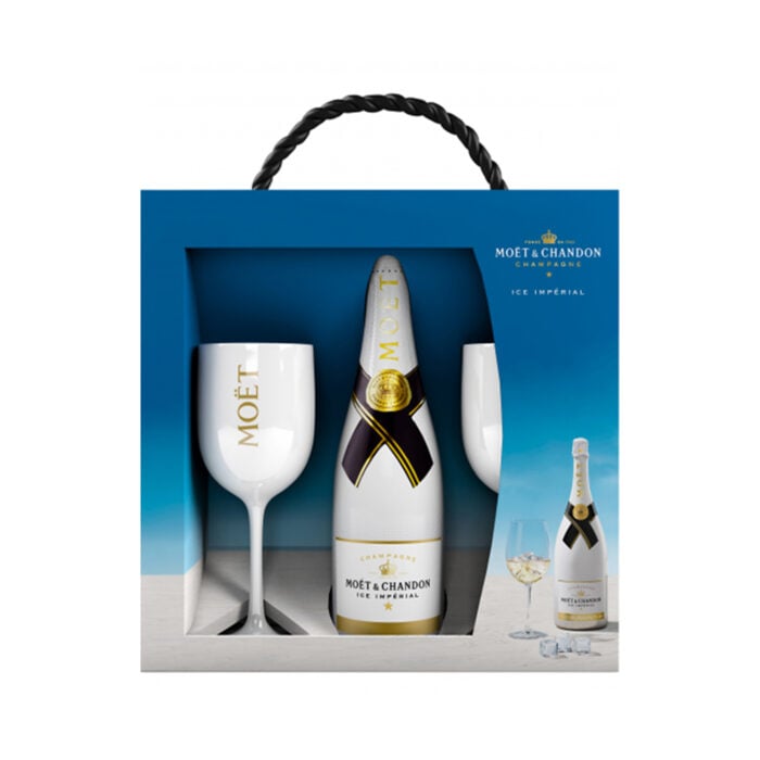 Champagne Moët & Chandon Ice Imperial Coffret 1 Bouteille et 2 verres - Champmarket