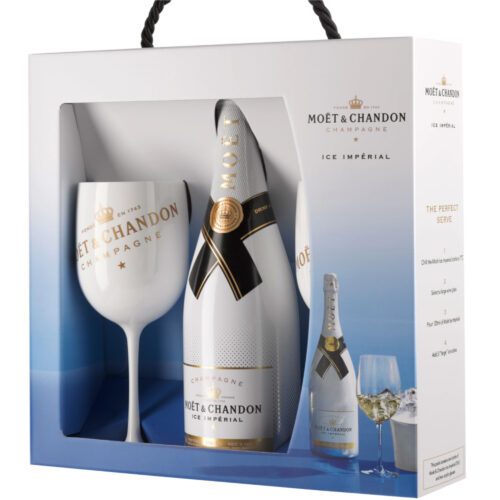 Champagne Moët & Chandon Ice Imperial Box 1 bottiglia e 2 bicchieri - Champmarket