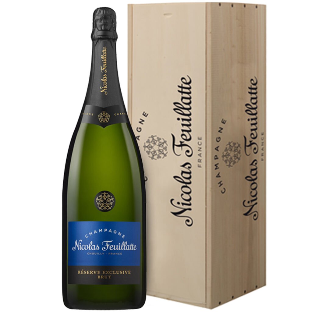 Champagne Nicolas Feuillatte 6 Champagne flûtes Black Pearl