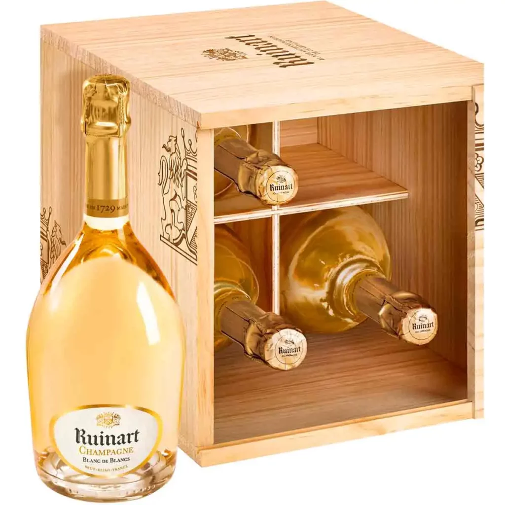 Champagne Ruinart Blanc de Blancs Caisse-Cave 4 Bouteilles - Champmarket