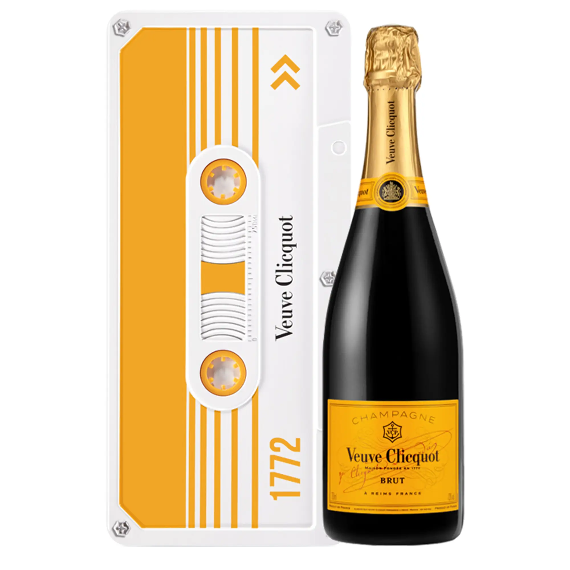 Champagne Veuve Clicquot Yellow Label Coffret Clicquot Tape Bouteille - Champmarket