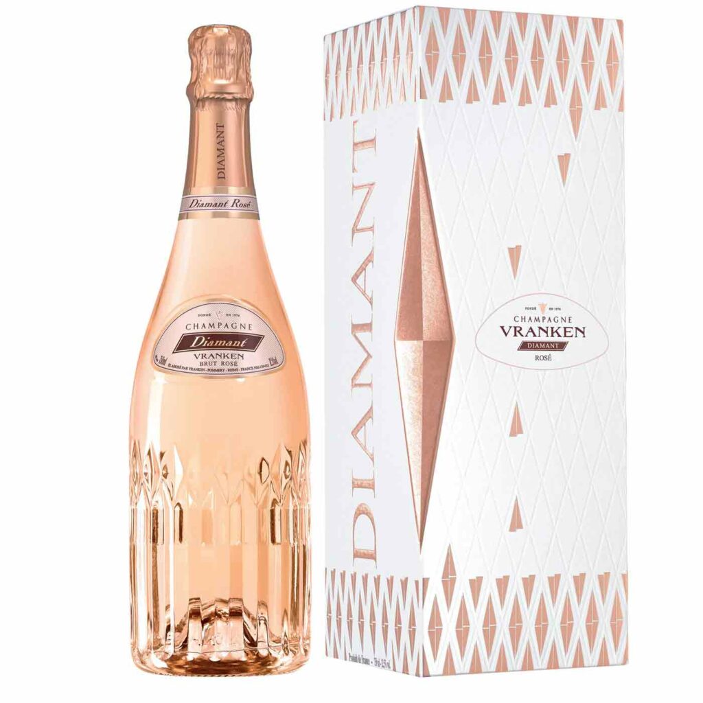 Champagne Vranken Diamant Rosé Bouteille avec étui - Champmarket