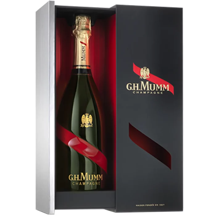 Champagne Mumm Grand Cordon bouteille avec coffret Prestige - Champmarket