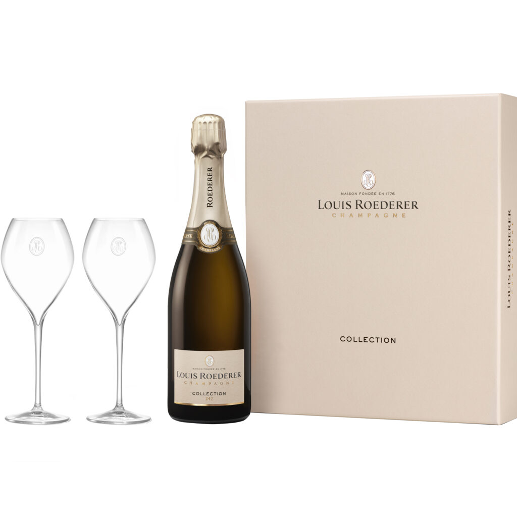 Champagne Louis Roederer Collection Coffret 1 Bouteille et 2 Verres- Champmarket