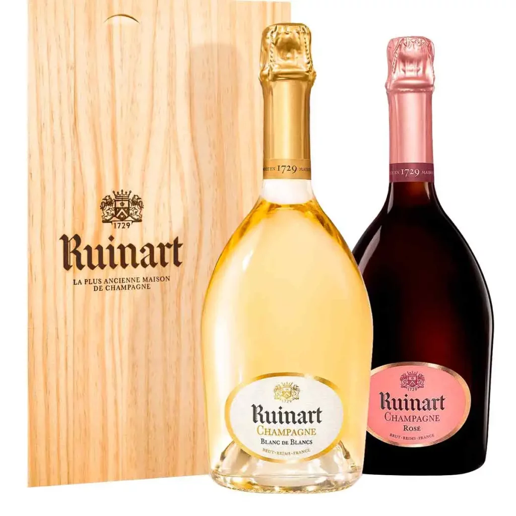 Champagne Ruinart Coffret Duo 2 Bouteilles Blanc de Blancs et Rosé - Champmarket