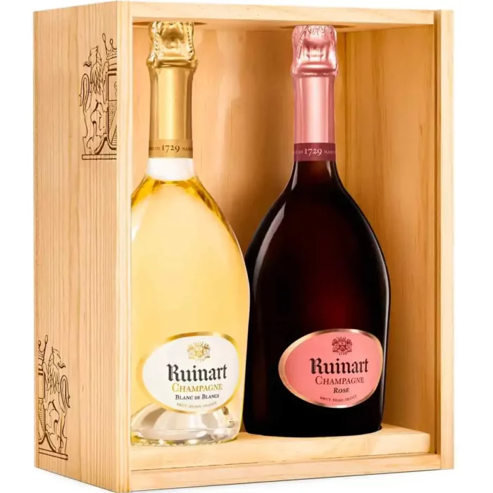 Champagne Ruinart Coffret Duo 2 Bouteilles Blanc de Blancs et Rosé - Champmarket