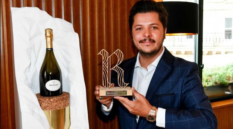 Pierre-Alexis Mengual winner of the Ruinart Sommelier Challenge 2022 - Champmarket Magazine