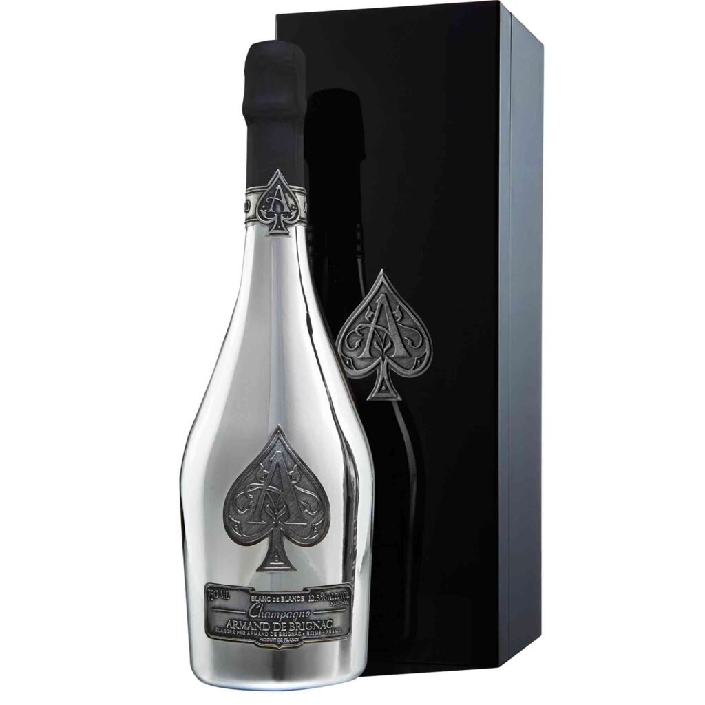 Champagne Armand de Brignac Blanc de Blancs Silver Bouteille avec coffret - Champmarket