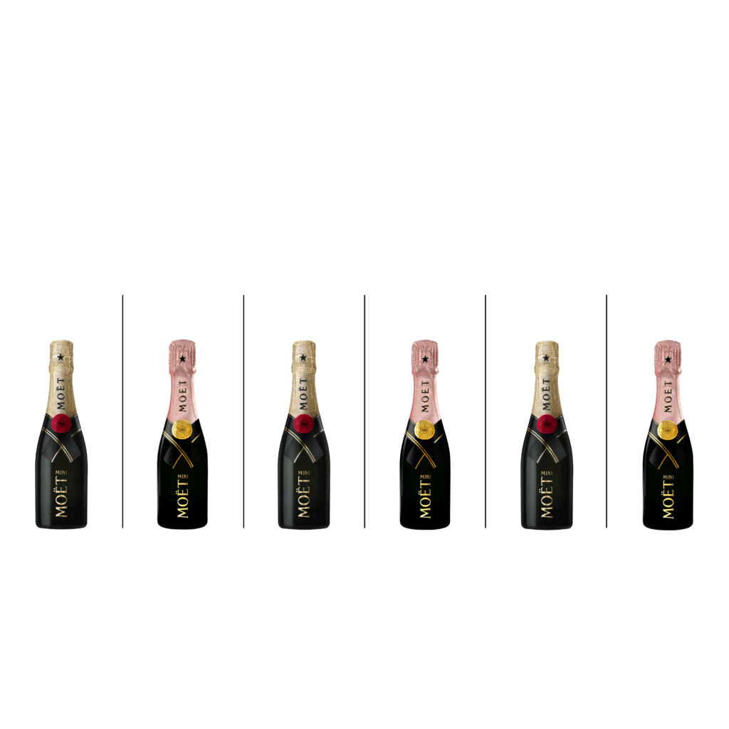 Coffret Mini Moët 6 quarts-de-bouteilles Champagne Moët & Chandon - Champmarket