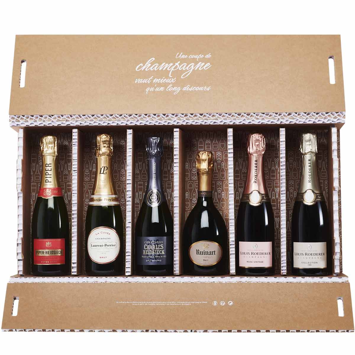 Coffret 6 demi-bouteilles « Le Petit » - Les Meilleurs Champagnes -  Champmarket