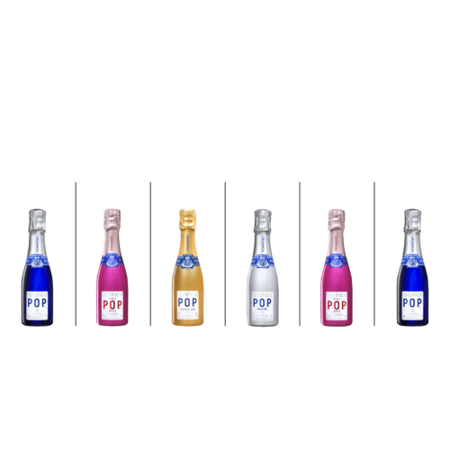 Coffret Mini 6 quarts-de-bouteilles Champagne Pommery Pop - Champmarket