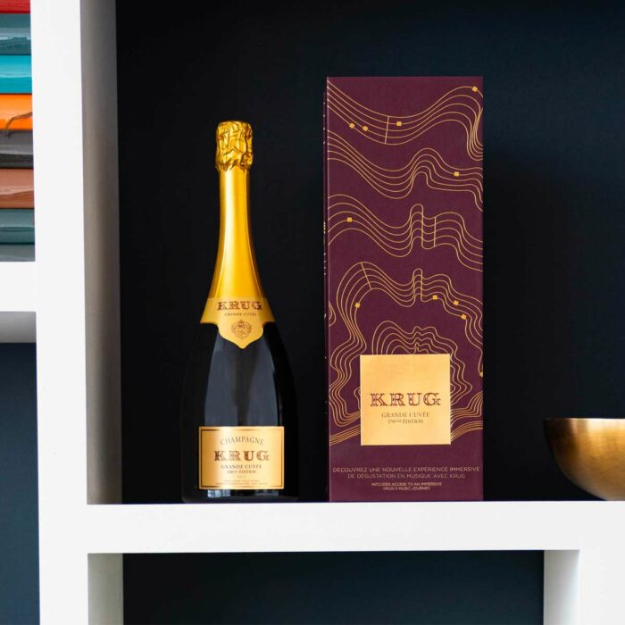 Krug Grande Cuvée 170ème édition Bouteille avec coffret Edition limitée Echoes