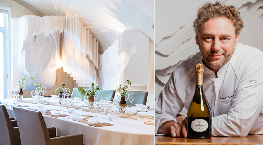 Les dîners Dom Ruinart par le Chef Arnaud Donckele - Champmarket, Magazine Champagne