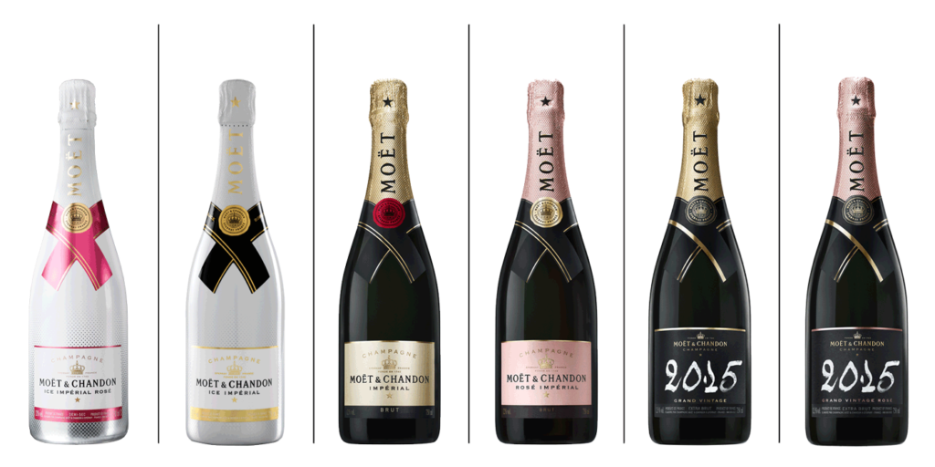 ETIQUETTE DE CHAMPAGNE MOET ET CHANDON EPERNAY / BRUT IMPERIAL