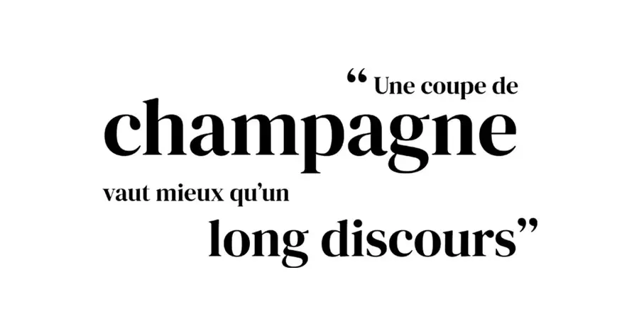 Visuel une coupe de champagne vaut mieux qu'un long discours - Champmarket