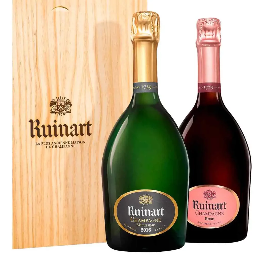 Champagne Ruinart Coffret Duo 2 Bouteilles R Millésimé et Rosé - Champmarket