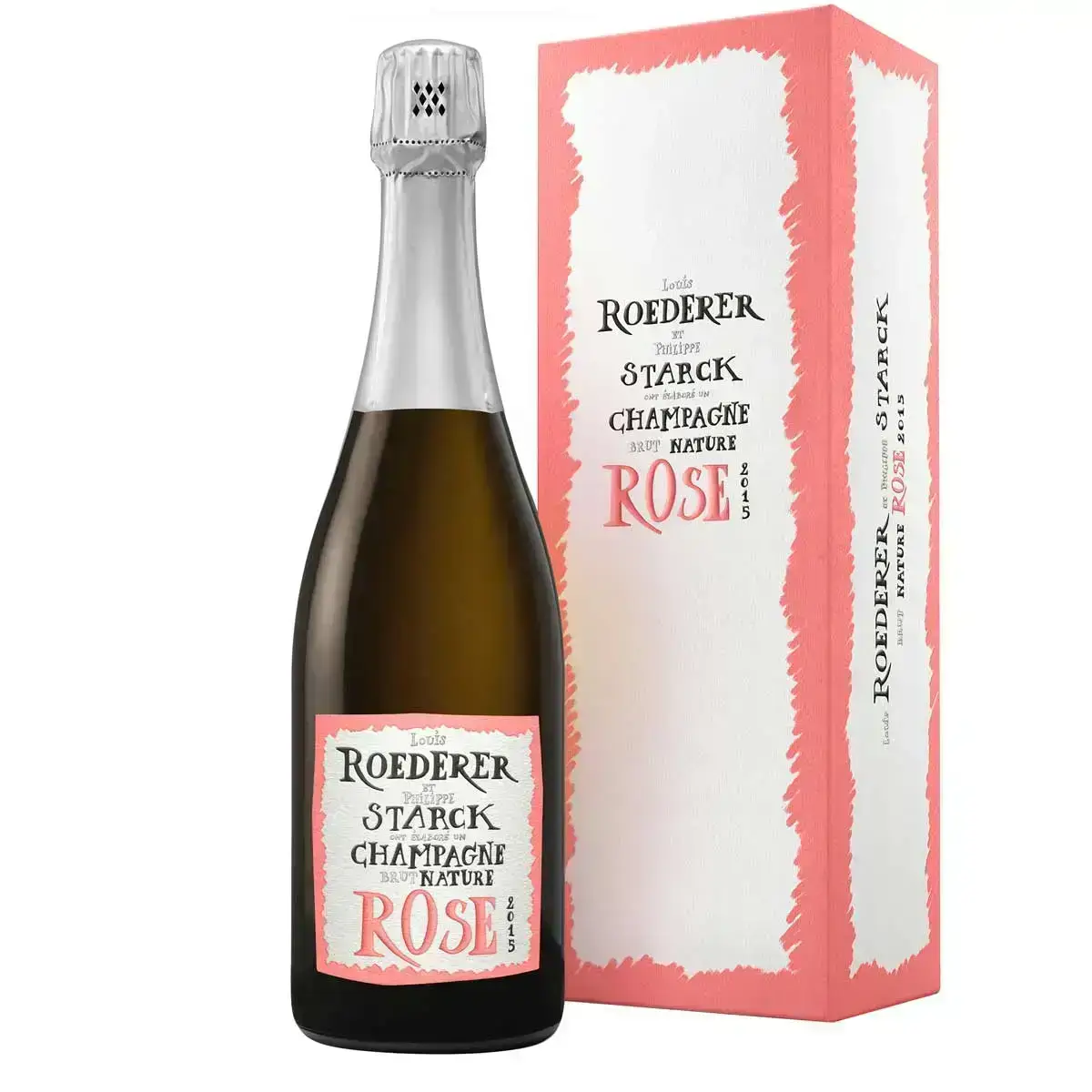Champagne Louis Roederer Brut Nature Rosé 2015 Philippe Starck avec coffret - Champmarket