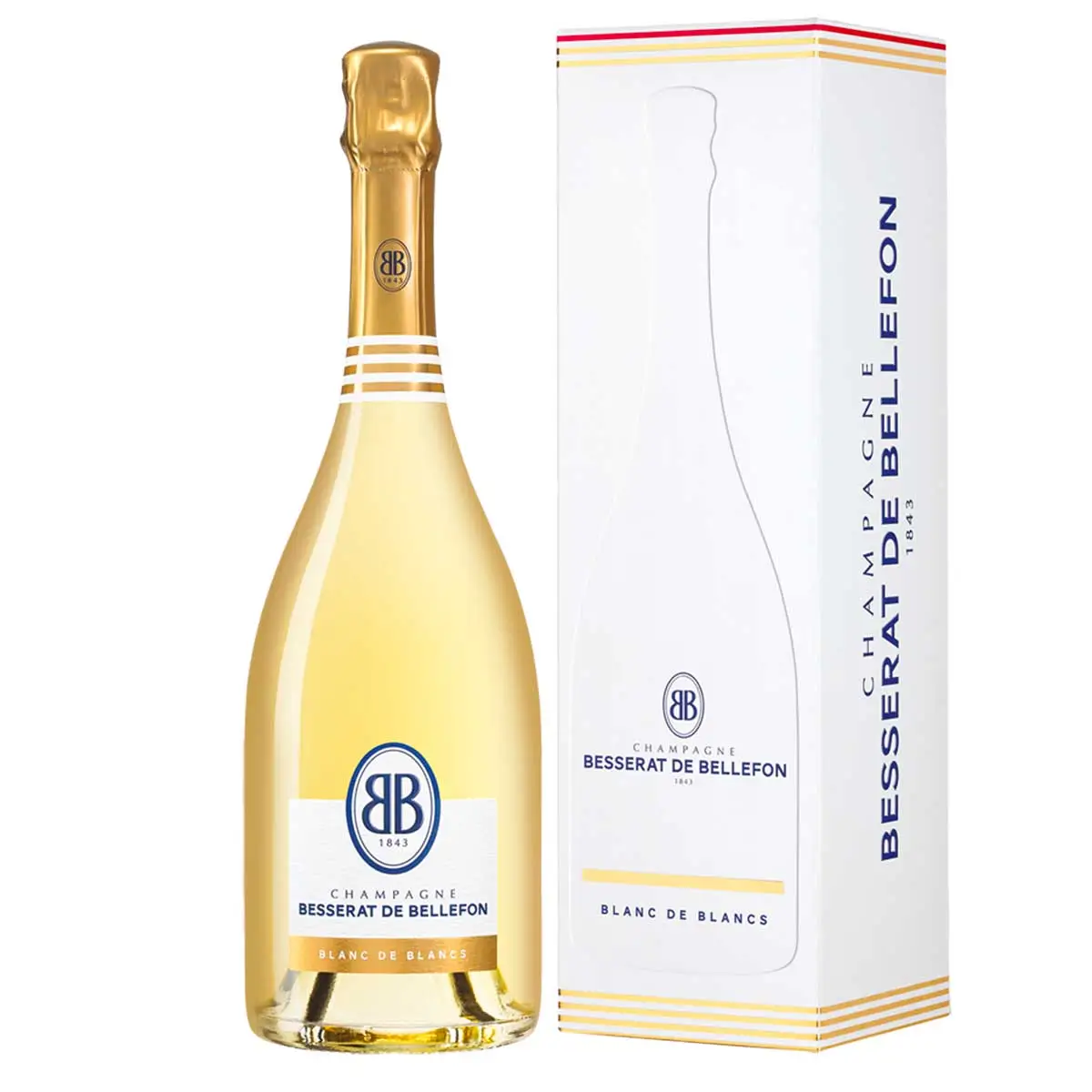 Champagne Besserat de Bellefon Blanc de Blancs avec étui sur Champmarket