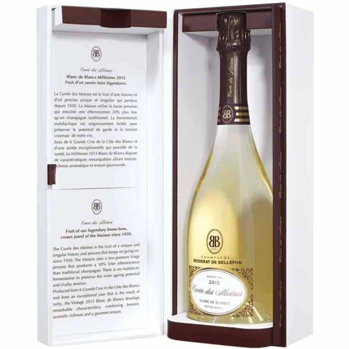 Champagne Besserat de Bellefon Cuvée des Moines Millésime 2015 avec coffret sur Champmarket