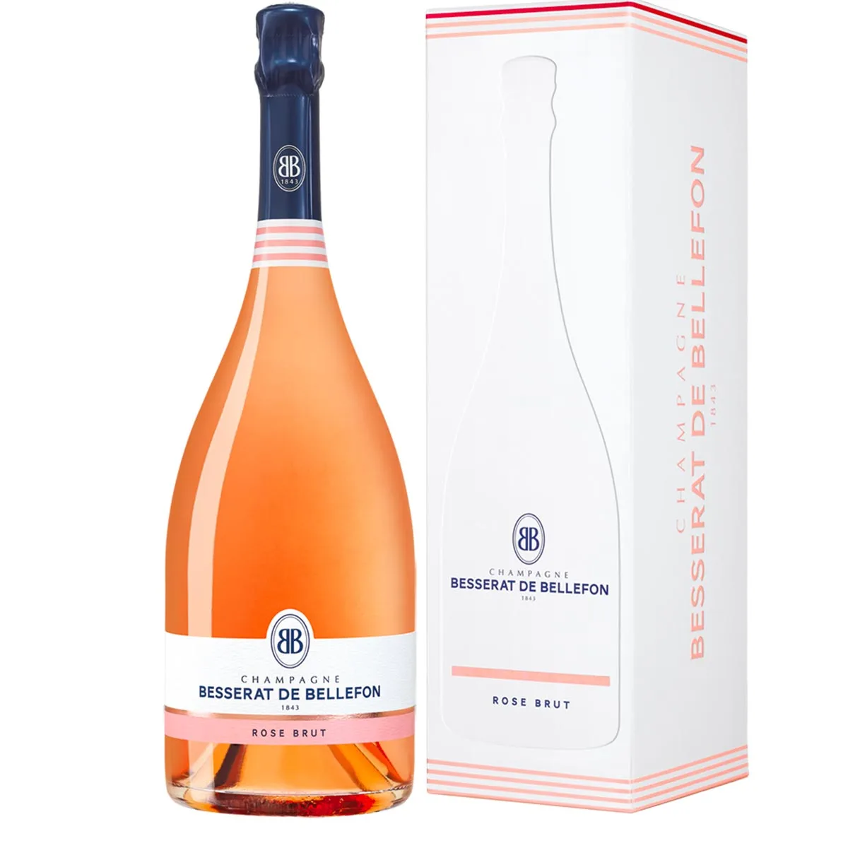 Champagne Besserat de Bellefon Rosé Brut magnum avec étui sur Champmarket