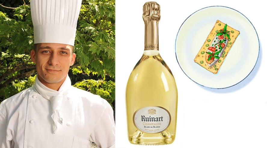 Le Blanc de Blancs Ruinart passe à table avec la recette du Chef Laurent Magnin - Champmarket