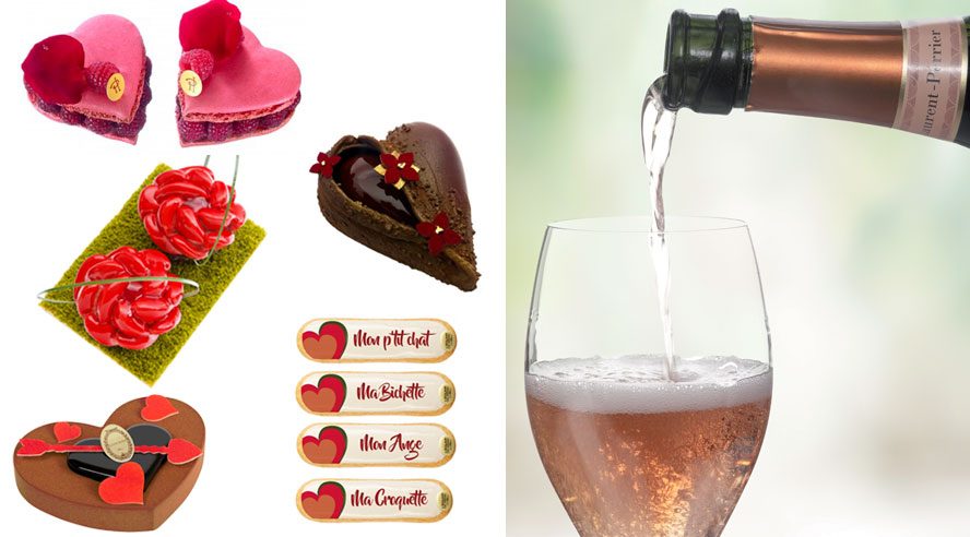 Champagne et gourmandises pour la Saint-Valentin